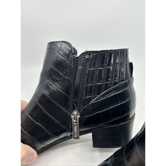 Unisa Boots Womens 7.5 M Unpesa Ankle Bootie Blue Casual Comfort Block Heels Zip - Picture 4 of 9